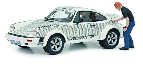 Porsche 911 „Röhrl x 911“ with figure Walter Röhrl 